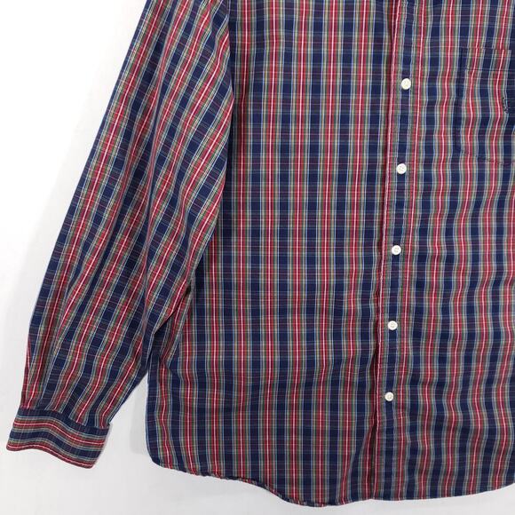 Chaps Shirt Mens Extra Large Multicolor Plaid Easy Care Stretch Button Down Top - Picture 4 of 12